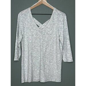 Kaileigh Luciana Women's Medium Back Detail Knit Top V-Neck NWT USA MADE